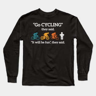 Cycling Vintage Retro 70s 80s 90s Long Sleeve T-Shirt